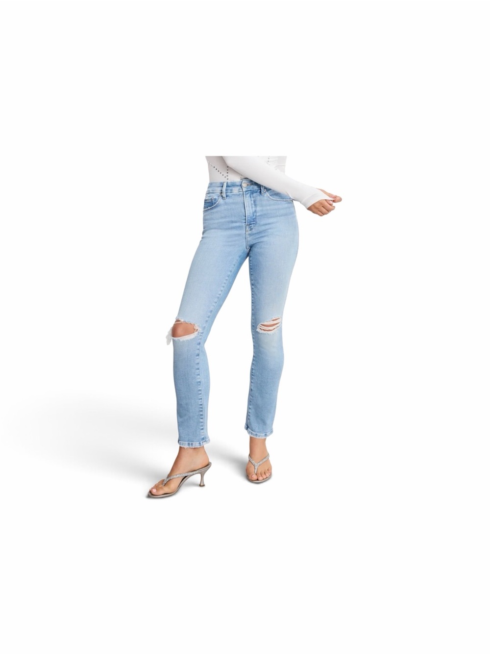 Good American Dolly Joleans Straight Jean